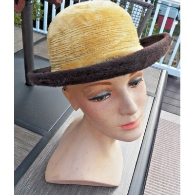 Beautiful Lady's Vintage 2 Tone Color Flux Fur Martelle Hat  eb-49945419
